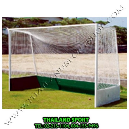 เสาประตูโกว์ฮอกกี้*t chat0 รุ่น เหล็กเหลี่ยม 2 นิ้ว (3.66 m. x 2.14 m.พร้อมตาข่าย) k+n t chat0 od7