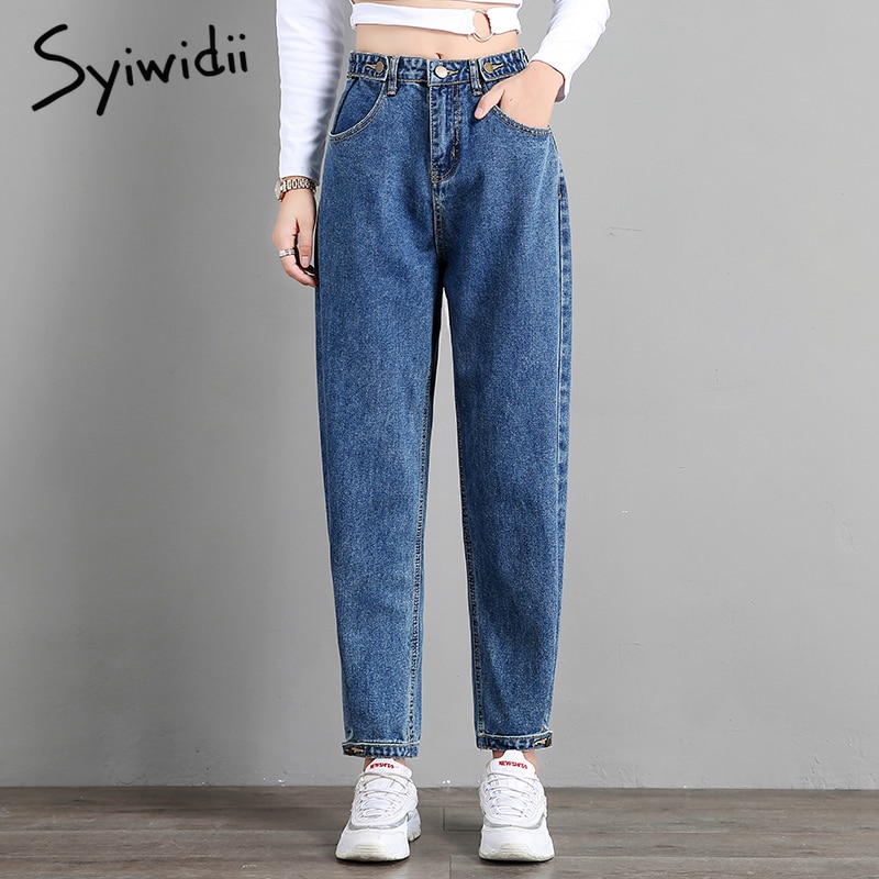 loose snow wash jeans