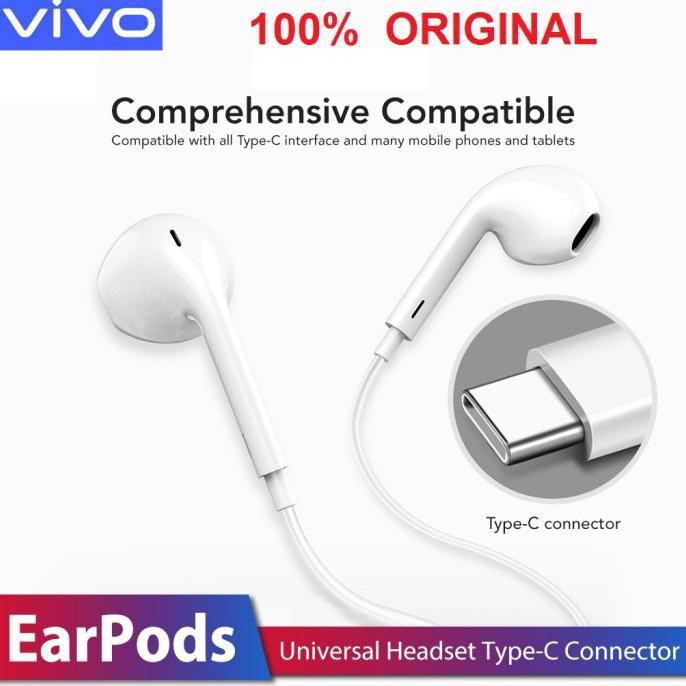 โทรศัพท์มือถือ❁❈หูฟังVivo หูฟัง ของแท้ Vivo TypeC รุ่น X50pro Xe160 ใช้ได้กับรุ่น V20Pro V21 X50Pro X60Pro