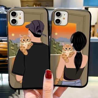 เคสโทรศัพท์มือถือแบบนิ่ม ผิวด้าน ลายแมวกอด สําหรับ Vivo Y95 Y93 Y91 Y91C Y85 Y81 Y81i Y76 Y75 Y73 Y72 Y71i Y71 Y67 Y55 Y53 Y53S Y52 Y51 Y50 4G 5G 2020 2021