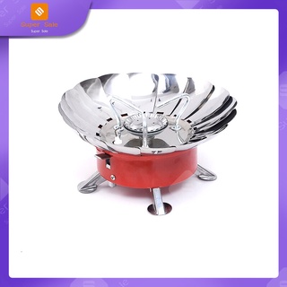 เตาแก๊สพกพาเดินป่าแคมป์ปิ้ง Portable Folding Lotus Style Windproof Camping Stove Butane Gas StoveSupersale  รุ่นA036