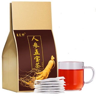 Meizhi Thousand Ginseng Five Treasure Tea ชาเขียว โสมห้าชนิด เอสเซนส์สีเหลือง ชาหม่อน เพื่อสุขภาพ สําหรับผู้ชาย