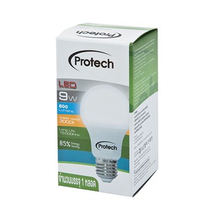 Protech หลอดไฟ LED 9 วัตต์ 800 ลูเมน (สีวอร์มไวท์) Protech LED bulb 9 watts 800 lumens (warm white)