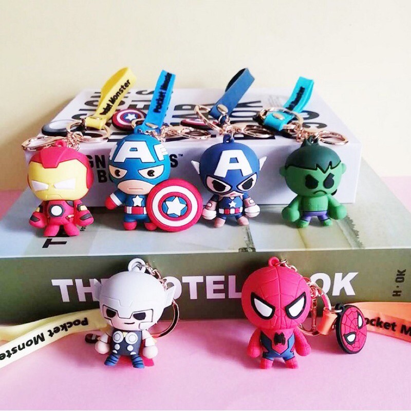 GANTUNGAN Unique Marvell Avenger Spiderman Superhero Character พวงกุญแจ super