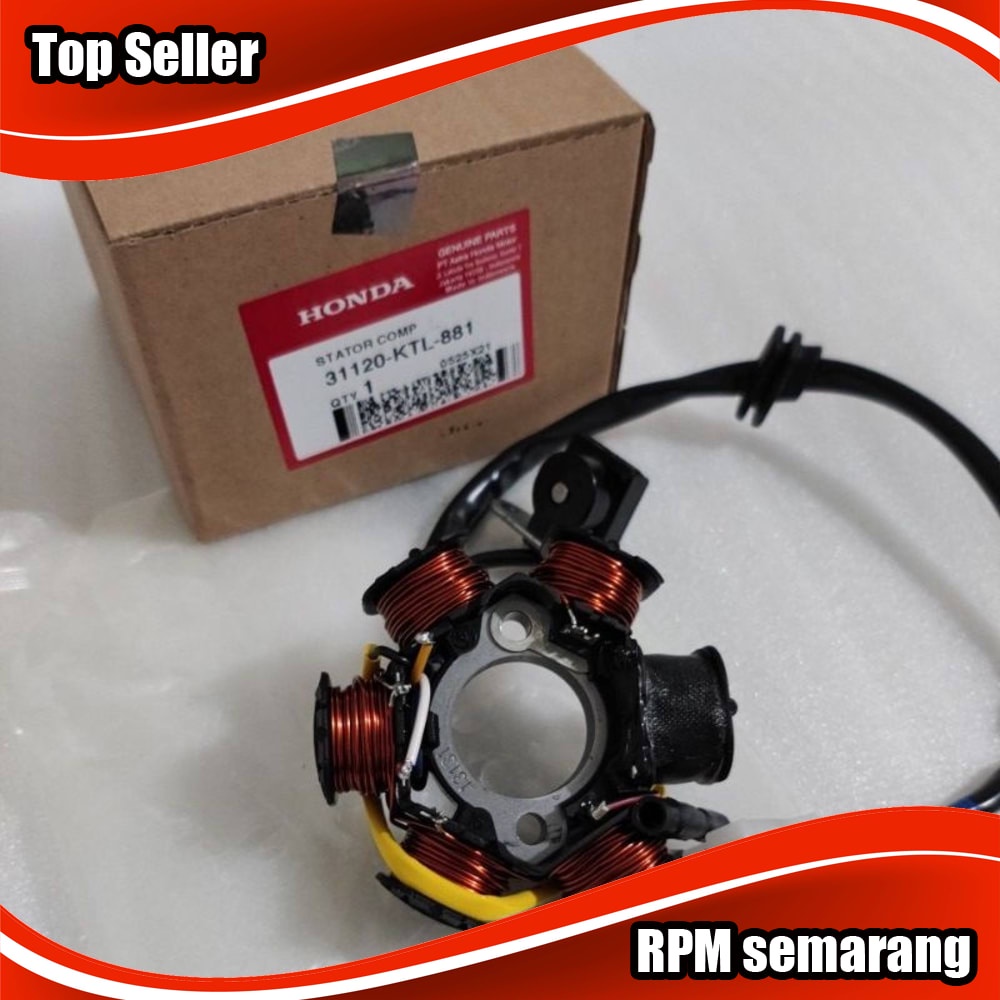 สเตเตอร์สเปร์ครบชุด Honda Supra Fit - Supra Fit ใหม่ - Supra - Supra X Original 31120-KTL-881