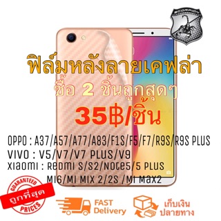 ฟิล์มหลังกันรอย ลายเคฟล่า สำหรับ Oppo / Vivo / Xiaomi