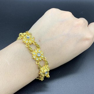 March Jewelryชุดไทยเครื่องประดับเพชร สร้อยข้อมือ ประเพณีผู้หญิง1pcs