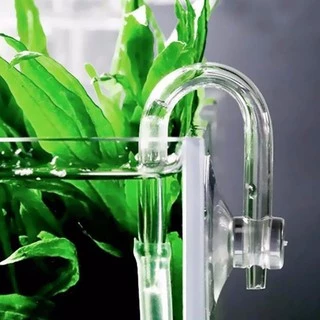 U Shape Tube หลอดแก้ว / สแตนเลส รูปทรงตัวยู ป้องกันสายยาง Co2 หักงอตรงขอบตู้ปลา