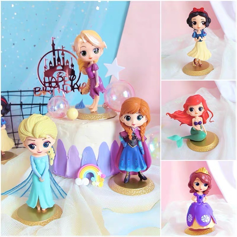(จุด) ของเล่นเค้กเจ้าหญิงดิสนีย์คุณภาพสูง Ariel Bell Snow White Rapunzel Princess Tinkerbell Alice