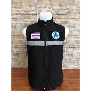 เสื้อกั๊ก อสม. พร้อมเครื่องหมายแบบติดตีนตุ๊กแก
