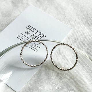wave silver earring | ต่างหูเงินแท้