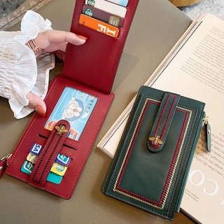 SENSES// Card Holder Small and Ultra-Thin Exquisite High-End Multiple Card Slots Large-Capacity Coin Purse Integrated Card Holder Wallet DV0t