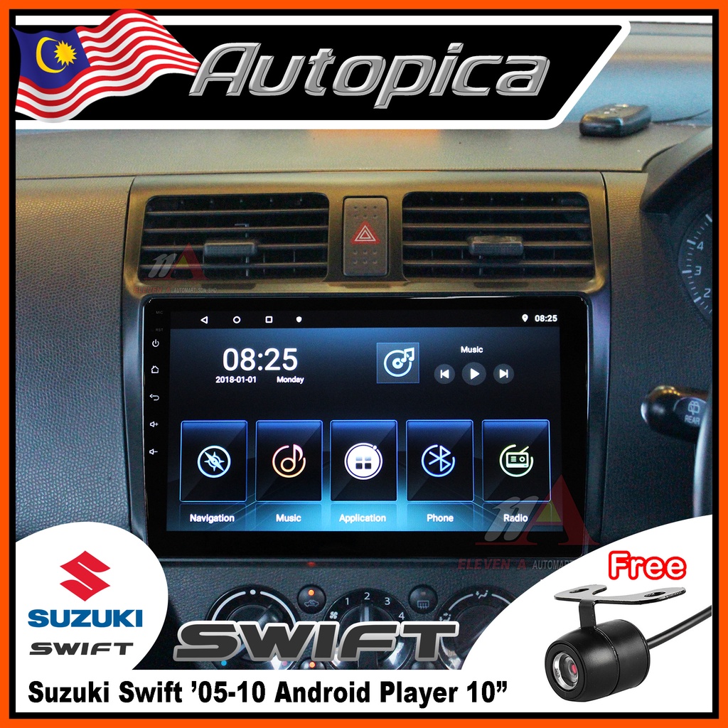 Suzuki Swift 05-12 8163 / RK100 / P15 Allwinner Quad Core 10 "หน้าจอ IPS เครื่องเล่น Android รถ Waze