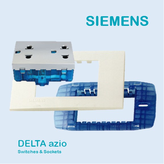 เต้าปลั๊กไฟฟ้าแบบมีกราวด์ Siemens-สีขาวมุก (เฉพาะปลั๊ก) / Plug socket with ground (Siemens)