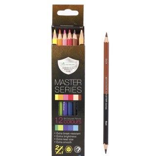 Master art ดินสอระบายสีเกรดพรีเมี่ยมแท่งยาว 12สี