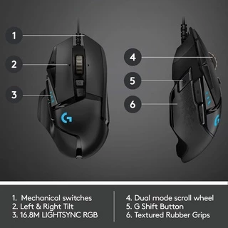 🔥ขายดีส่งไว🔥⚡️เมาส์เกมมิ่ง⚡️ LOGITECH G502 HERO RGB Gaming Mouse 16K Sensor เม้าส์สำหรับนักเล่นเกม