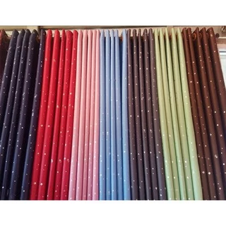 ผ้าม่านลายดาว มีให้เลือก 7 สี สำหรับหน้าต่าง และประตู