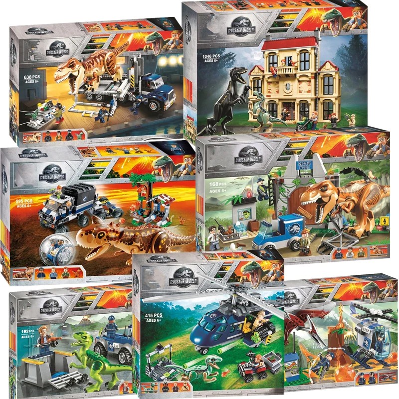 【lego city】 【ready stock】 【toy】 New Jurassic World Dinosaur Set With Legoings 75930 75932 75928 7592