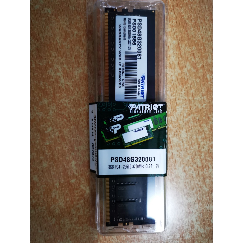 Patriot DDR4 8GB 3200MHz ลายเซ็น Longdimm