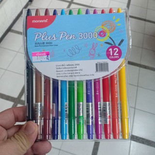 ชุดปากกาเมจิ 12 สี plus pen 3000 Monami/100.-/8854246022010