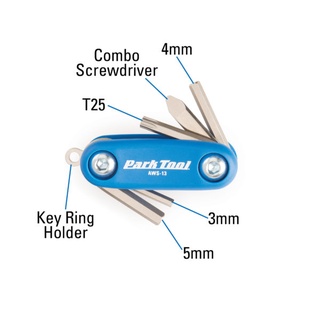 เครื่องมือพับ PARKTOOL AWS-13 MICRO FOLD-UP HEX WRENCH SET