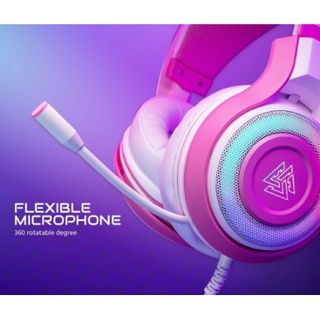 EGA Type H6 Pink (ราคาพิเศษ) Edition Gaming Headset 7.1 Virtual Surround หูฟังเกมมิ่ง สีชมพู สวยสวย