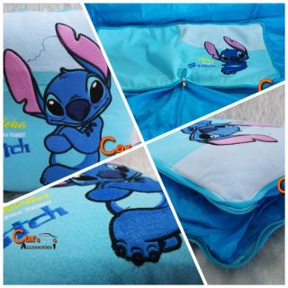 ลิขสิทธิ์แท้ 100% พร้อมส่ง! หมอนผ้าห่มสติทช์ Stitch ขนาด 30x30 cm