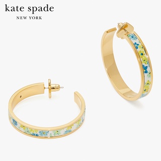 KATE SPADE NEW YORK HERITAGE SPADE FLOWER HOOPS WBR00404 ต่างหู