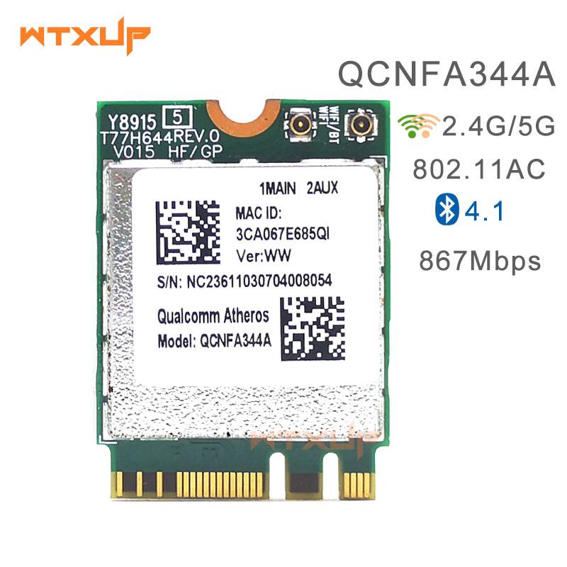 Qualcomm Atheros อะแดปเตอร์ AC Wi-Fi ไร้สาย QCNFA344A NFA344A 802.11ac wifi Dual Band + BT4.1 บลูทูธ