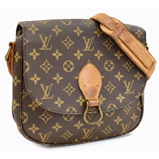 Auth LOUIS VUITTON Monogram Saint Cloud GM Crossbody Bag Brown