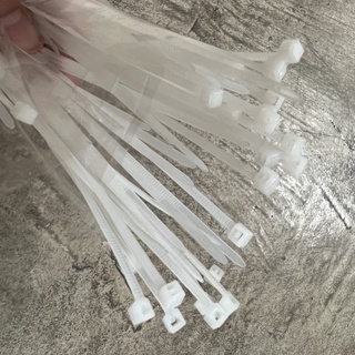 เคเบิ้ลไทร์ Cable Tie ไนลอน สายรัด สีขาว เคเบิ้ลไทร์ เข็มขัดรัดสายไฟ หนวดกุ้ง สายรัดไนล่อน สายเคเบิล สินค้าพร้อมส่งในไทย