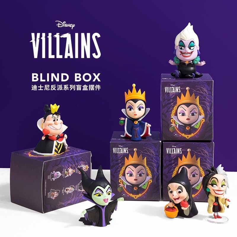 (พร้อมส่ง เลือกตัวได้) กล่องสุ่ม miniso วายร้าย ดิสนีย์ Disney Villains Blind Box