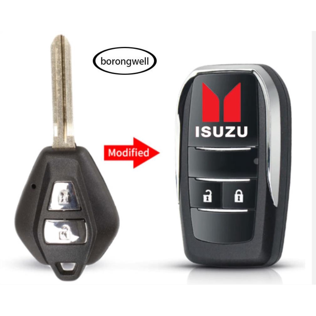 อะไหล่กุญแจ แบบพับได้ สำหรับ Isuzu DMAX MUX MU7 2007-2011