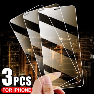 Compatible for iPhone 6 6s 7 8 Plus X XS XR XSMax 12 12Pro 11 11Pro Max 12Mini 3PCS 9H Transparent Screen Protector Tempered Glass Clear Film