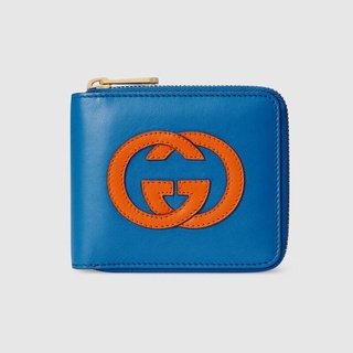 New Authentic Gucci Interlocking Double G Full Zip Wallet