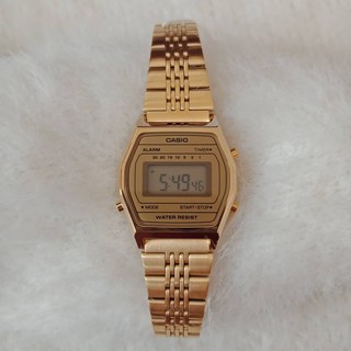 Casio Vintage LA 690WGA-9DF นาฬิกาข้อมือผู้หญิง นาฬิกาคาสิโอ้