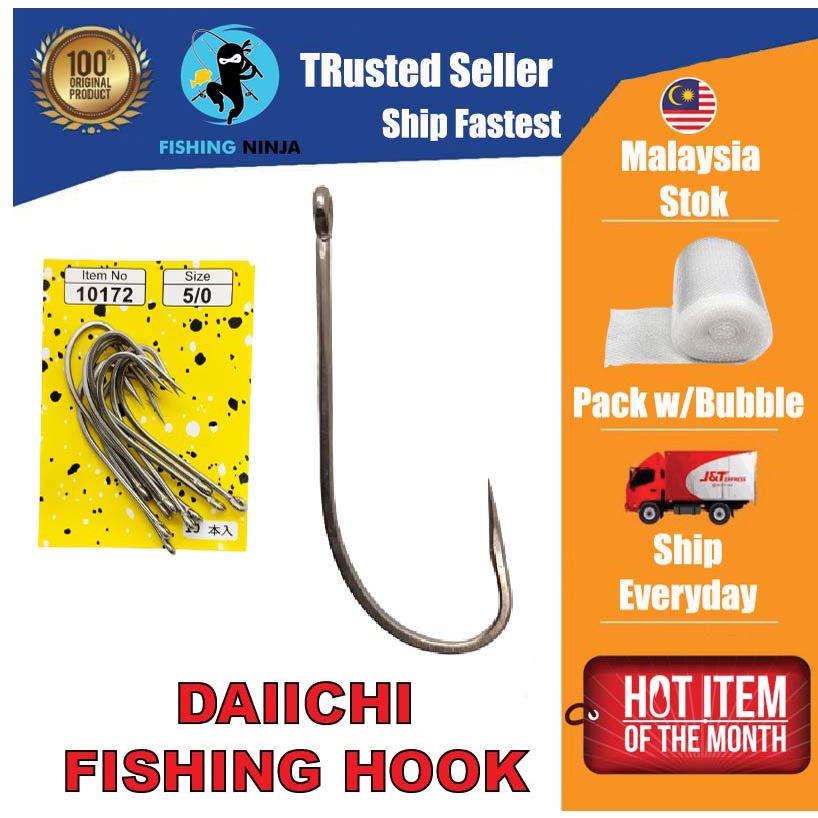 DAIICHI ตะขอตกปลา (10172) 10 ชิ้น Daiichi Hook อุปกรณ์ตกปลาเครื่องมือ Mata Kail