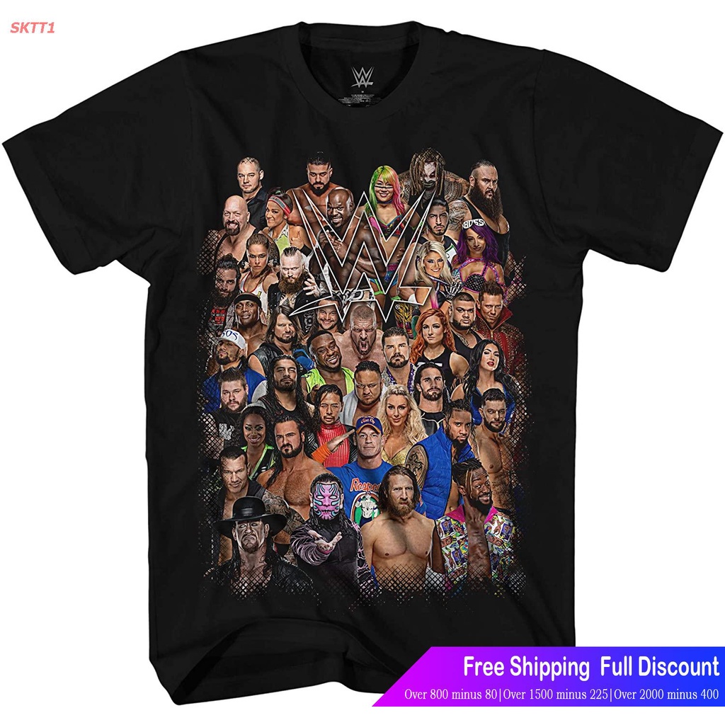 SKTT1 เสื้อยืดลำลอง Group Shot John Cena Big Show AJ Styles Daniel Bryan Adult Tee Graphic T-Shirt For Men Tshirt Sports