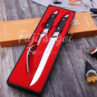 #ชุดมีดเทปันยากิ ชุดมีดหั่นสเต๊ก มีดส้อมบาร์บีคิว 2 ชิ้นบาร์บีคิว มีดส้อม BBQ Knife and Fork Set