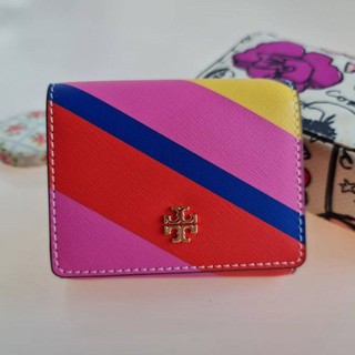 🎀 (สด-ผ่อน) ส่งฟรี กระเป๋าสตางค์ 3 พับ TORY 78640 BURCH★STRIPE TRIFOLD WALLET