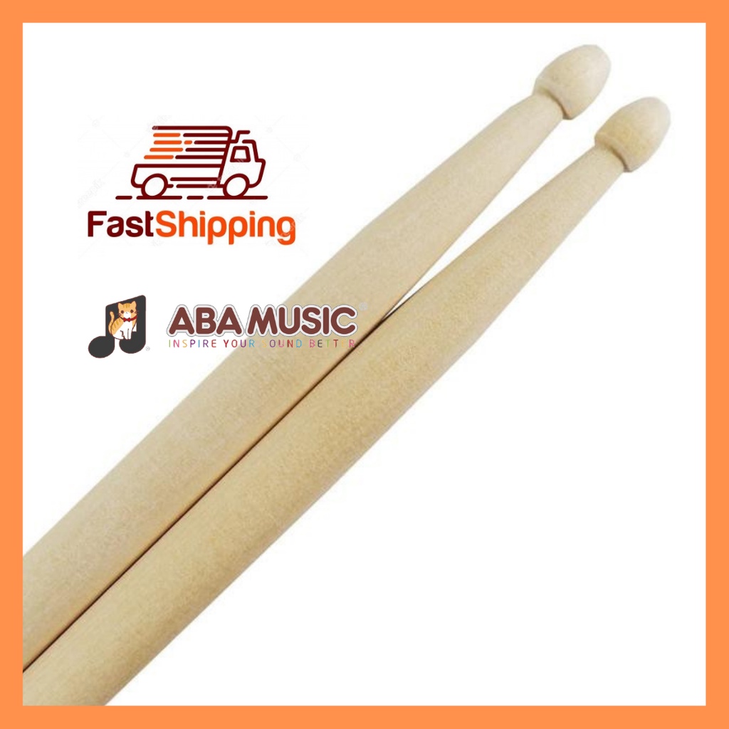 ไม้กลองไม้เมเปิ้ล 5A / 7A ไม้ตีกลอง KAYU DRUM