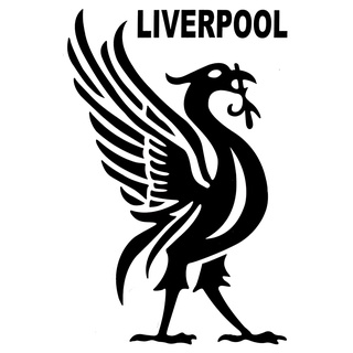 LIVERPOOL สีดำ(หันขาว)สติ๊กเกอร์ทีมฟุตบอลสโมสรโลก สติ๊กเกอร์รถกระบะ เนื้อPVC เคลือบเงา สติ๊กเกอร์คุณภาพสูง ติดรถ