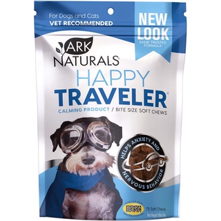 [ 75 เม็ดขนม] Pet Happy Traveler สุนัข-แมว เดินทาง ช่วยผ่อนคลาย ลดภาวะเครียด เมารถ (เม็ดขนม)