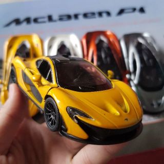 โมเดลรถเหล็ก McLaren P1 (Scale 1:36) เปิดประตูได้ มีลาน ดึงตัวรถถอยหลังและปล่อย รถจะวิ่งไปข้างหน้า