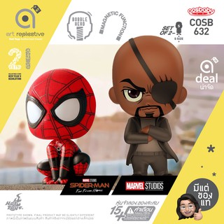 Cosbaby Spider - Man &amp; Nick Fury COSB632 โมเดล ฟิกเกอร์ ตุ๊กตา from Marvel Far from Home by Hot Toys สไปเดอร์แมน