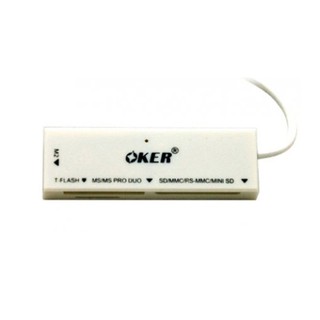 OKER Card Reader USB 2.0 ตัวอ่านการ์ด C-09 (White)#252