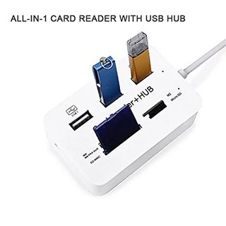 Micro USB Hub Combo 2.0 3 Ports Card Reader High Speed Multi USB Splitter Hub USB Combo All In One for PC Computer