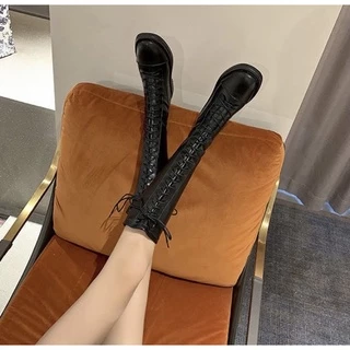 Chole G:Hyde Fit Long Boots รองเท้าบูทหนังยาว(รุ่นHyde)ทรงสวย รองเท้าบูทเกาหลี รองเท้าบูทลุยหิมะ ส้นสูง 3cm(SH0040)