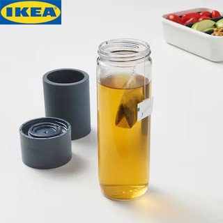 IKEA EFTERSTRÄVA เอฟเตร์สแตรวา แก้วกาแฟแบบพกพา, แก้วใส/ซิลิโคน 0.5 ลิตร