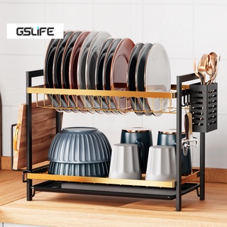 GSlife ชั้นคว่ำจาน 2/3ชั้น ชั้นวางของในครัว kitchen dish racks